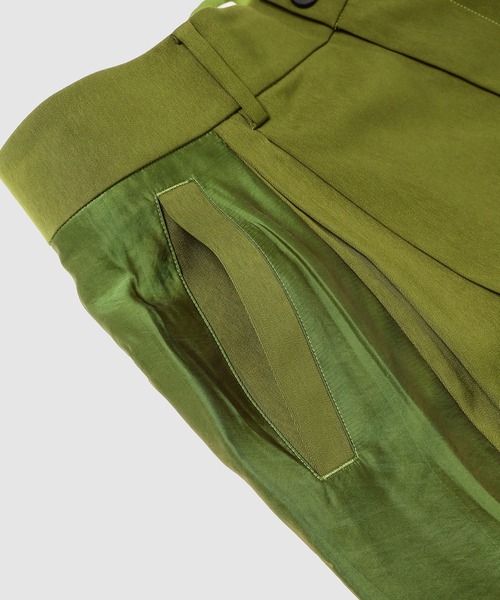 Feng Chen Wang（フェン・チェン・ワン）の「SHEER PANEL TROUSERS（その他パンツ・メンズ・グリーン・M/S）」の3枚目の写真