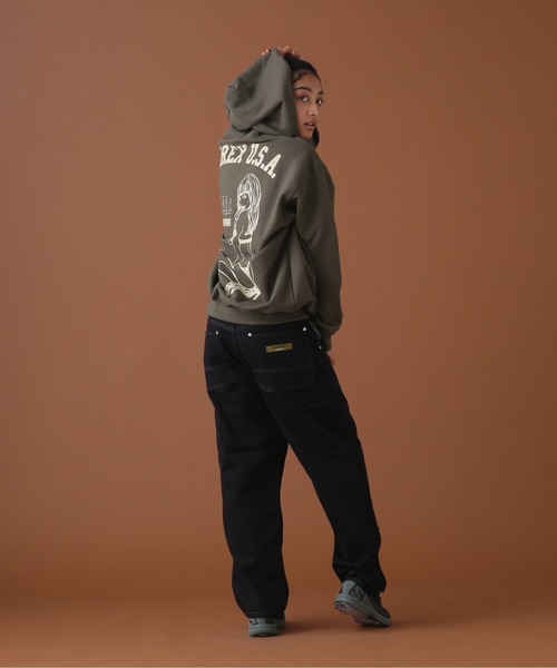 AVIREX(アヴィレックス)の「《WEB&DEPOT限定》BLACK SCORPION SWEAT PULL OVER PARKA/ ブラックスコーピオン パーカー(パーカー・レディース・オリーブ系/マスタード/ブラック・2XL/F/L/XL/M)」の10枚目の写真