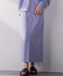 カットジョーゼットフロントベンツストレートスカート≪セットアップ対応≫