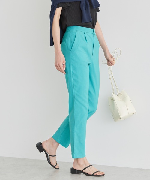 AMERICAN HOLIC（アメリカンホリック）の「美・美・美　ストレッチテーパードパンツ（その他パンツ・レディース・ラベンダー/ネイビー/その他5/アイボリー/サックスブルー/ブラック・M/S/XS/L）」の4枚目の写真