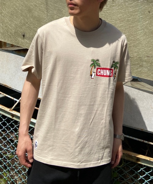 CHUMS(チャムス)の「CHUMS/チャムス Go to the Sea T-Shirt Tシャツ/半袖 アウトドア/キャンプ 薄手 CH01-2174(Tシャツ/カットソー・メンズ・グレー/ブラック/ピンク/ホワイト・M/L/XL)」の3枚目の写真