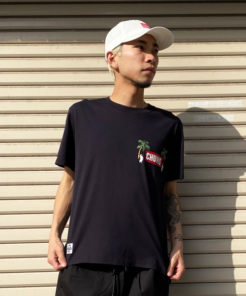 CHUMS(チャムス)の「CHUMS/チャムス Go to the Sea T-Shirt Tシャツ/半袖 アウトドア/キャンプ 薄手 CH01-2174(Tシャツ/カットソー・メンズ・グレー/ブラック/ピンク/ホワイト・M/L/XL)」の8枚目の写真