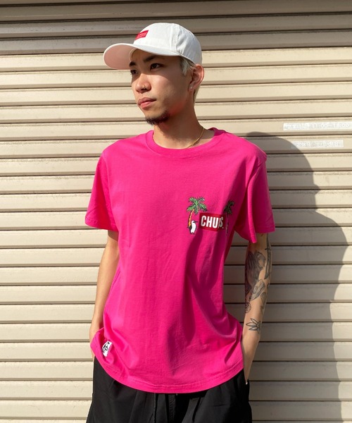 CHUMS(チャムス)の「CHUMS/チャムス Go to the Sea T-Shirt Tシャツ/半袖 アウトドア/キャンプ 薄手 CH01-2174(Tシャツ/カットソー・メンズ・グレー/ブラック/ピンク/ホワイト・M/L/XL)」の6枚目の写真