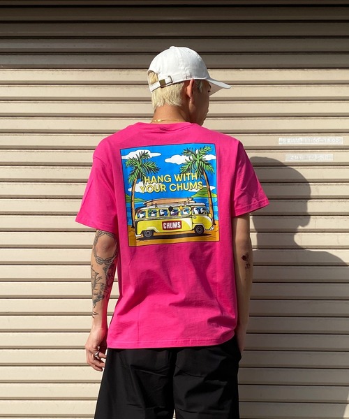 CHUMS(チャムス)の「CHUMS/チャムス Go to the Sea T-Shirt Tシャツ/半袖 アウトドア/キャンプ 薄手 CH01-2174(Tシャツ/カットソー・メンズ・グレー/ブラック/ピンク/ホワイト・M/L/XL)」の5枚目の写真