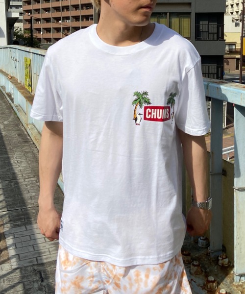 CHUMS(チャムス)の「CHUMS/チャムス Go to the Sea T-Shirt Tシャツ/半袖 アウトドア/キャンプ 薄手 CH01-2174(Tシャツ/カットソー・メンズ・グレー/ブラック/ピンク/ホワイト・M/L/XL)」の9枚目の写真