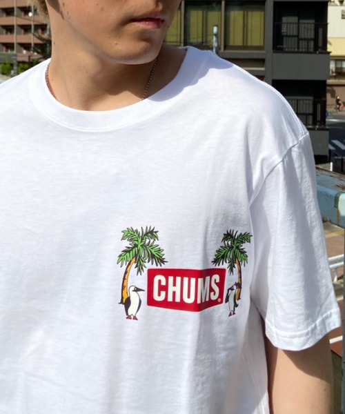 CHUMS(チャムス)の「CHUMS/チャムス Go to the Sea T-Shirt Tシャツ/半袖 アウトドア/キャンプ 薄手 CH01-2174(Tシャツ/カットソー・メンズ・グレー/ブラック/ピンク/ホワイト・M/L/XL)」の10枚目の写真