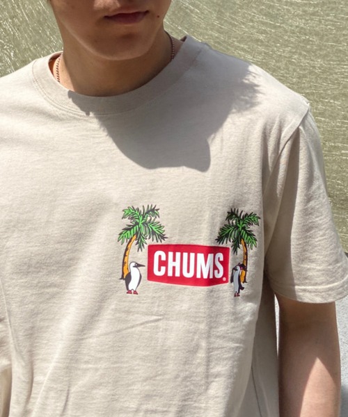 CHUMS(チャムス)の「CHUMS/チャムス Go to the Sea T-Shirt Tシャツ/半袖 アウトドア/キャンプ 薄手 CH01-2174(Tシャツ/カットソー・メンズ・グレー/ブラック/ピンク/ホワイト・M/L/XL)」の15枚目の写真