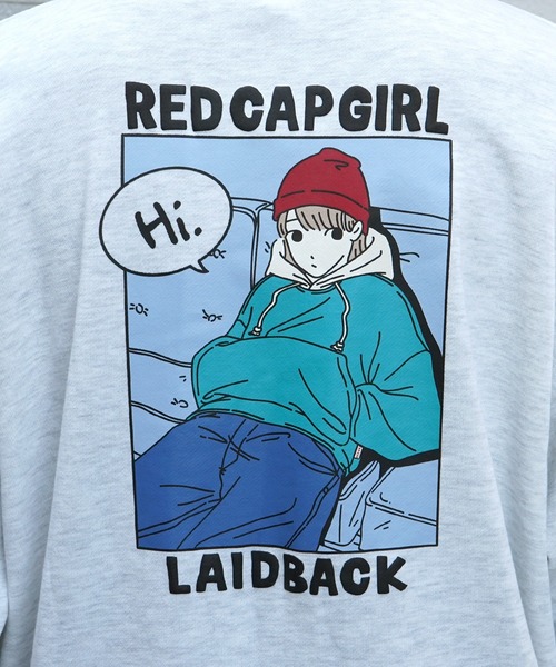 Red Cap Girl(レッドキャプガール)の「ビッグシルエット フロント発泡プリント プルオーバースウェット カットソー ユニセックス(スウェット・メンズ・グレー/ブルー/ブラック/ホワイト/ブルー系その他/ホワイト系その他/グレー系その他/グレー系その他2/ホワイト系その他3/グレー系3/ブルー系その他3/グレー系その他3・M/L)」の18枚目の写真
