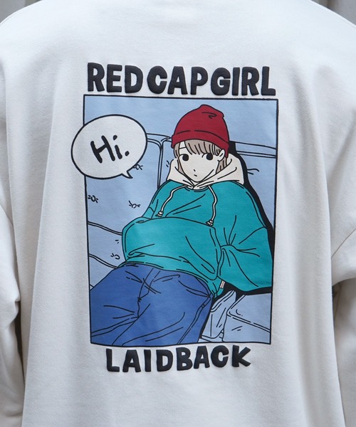 Red Cap Girl(レッドキャプガール)の「ビッグシルエット フロント発泡プリント プルオーバースウェット カットソー ユニセックス(スウェット・メンズ・グレー/ブルー/ブラック/ホワイト/ブルー系その他/ホワイト系その他/グレー系その他/グレー系その他2/ホワイト系その他3/グレー系3/ブルー系その他3/グレー系その他3・M/L)」の13枚目の写真