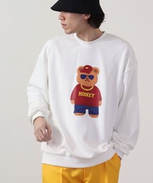 MODISH GAZE（モディシュガゼ）の「MODISH GAZE 裏毛 クルーネック 長袖 BIG スウェット ストリート BEAR（スウェット）」