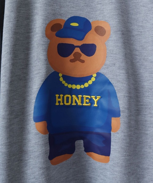 MODISH GAZE（モディシュガゼ）の「MODISH GAZE 裏毛 クルーネック 長袖 BIG スウェット ストリート BEAR（スウェット・メンズ・杢グレー/グレイッシュベージュ/オフホワイト・M/L）」の16枚目の写真