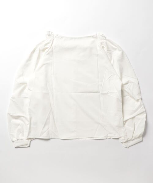 LOPASS(ロパス)の「かわいい長袖シフォンブラウス(シャツ/ブラウス・レディース・ホワイト/ブルー・L/M)」の4枚目の写真