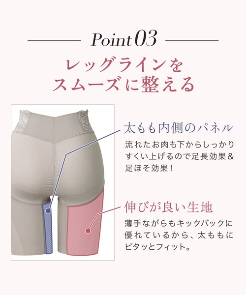 BRADELIS NEWYORK（ブラデリスニューヨーク）の「ハイブリッドシェイプアップヘムガードル23 ブラデリス 補整 補正下着（ショーツ・レディース・ブラック/ラベンダー/ピンクベージュ/グレイッシュベージュ・S/M/L/LL/3L/4L/5L）」の15枚目の写真