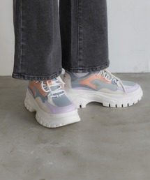 厚底配色スニーカー