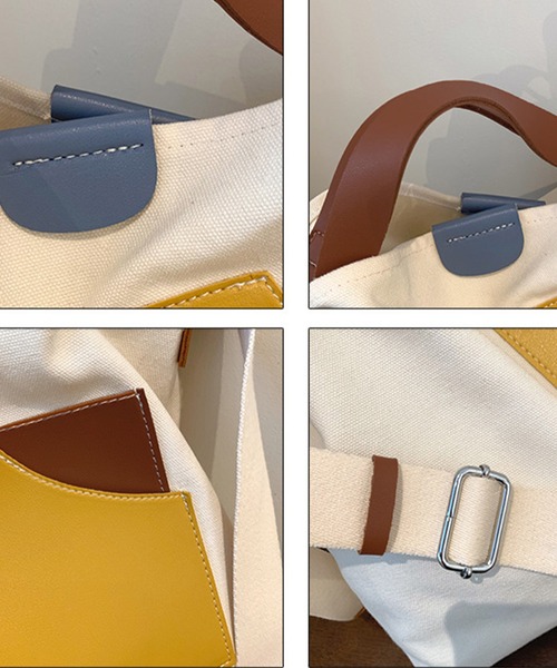 meJane（ミージェーン）の「オープンポケットキャンバストートバック（トートバッグ・レディース・カーキ/オフホワイト/ブラック/ライトベージュ・FREE）」の8枚目の写真