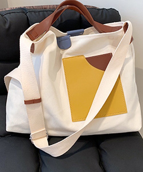 meJane（ミージェーン）の「オープンポケットキャンバストートバック（トートバッグ・レディース・カーキ/オフホワイト/ブラック/ライトベージュ・FREE）」の15枚目の写真