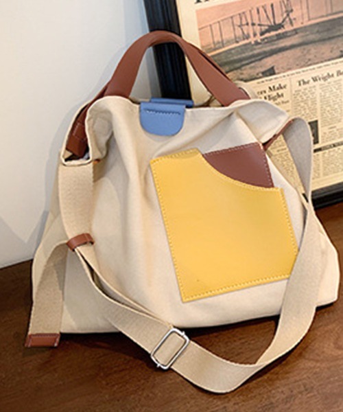 meJane（ミージェーン）の「オープンポケットキャンバストートバック（トートバッグ・レディース・カーキ/オフホワイト/ブラック/ライトベージュ・FREE）」の12枚目の写真