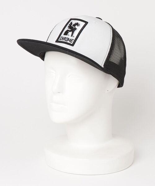 CHROME(クローム)の「CHROME/クローム キャップ MFLT 6 PANEL MESH CAP JP204WHBK(キャップ・メンズ・ホワイト×ブラック・FREE)」の3枚目の写真
