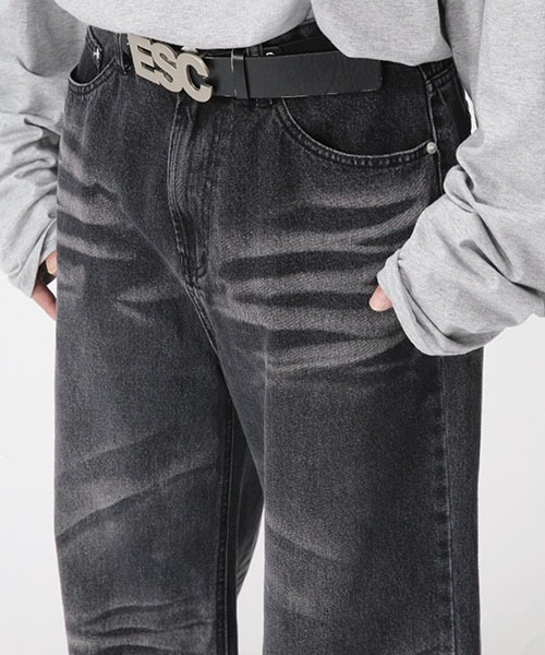 WESTBOY（ウエストボーイ）の「ルーズバギーウォッシュドデニムパンツ/セミワイドデニムパンツWO23S2PT07【WB ORIGINALS】（デニムパンツ・メンズ・ブラック/ブルー・L/M/S/XL）」の7枚目の写真