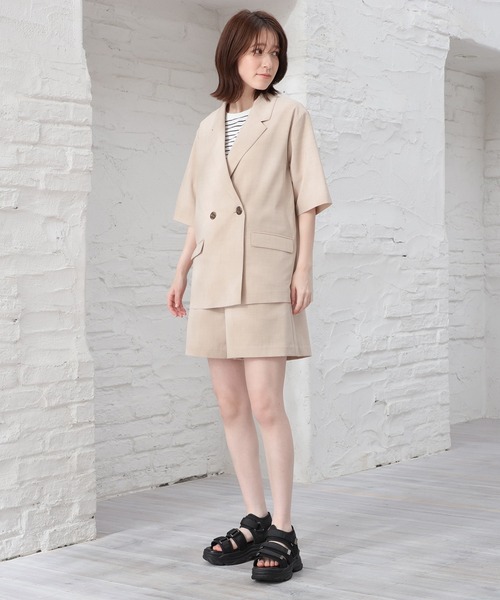 Honeys（ハニーズ）の「アサコショートパンツ（その他パンツ・レディース・ベージュ/ライトベージュ/ブラック・SS/S/M/L）」の5枚目の写真