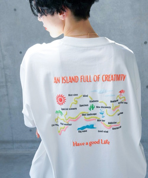 PAGEBOY(ページボーイ)の「スーベニアプリントTシャツ(Tシャツ/カットソー・レディース・ブラック/オフホワイト・FREE)」の4枚目の写真