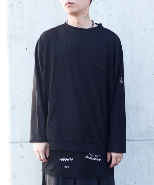 rovtski(ロフトスキー)の「AFYF DORMAN TEE/ビッグシルエット ドルマンT(Tシャツ/カットソー・メンズ・ブラック/ホワイト/エメラルド/ワインレッド/グレー/ブラック系その他2/グレー系その他/ブラック系その他/グリーン系その他/レッド系その他・FREE)」の4枚目の写真