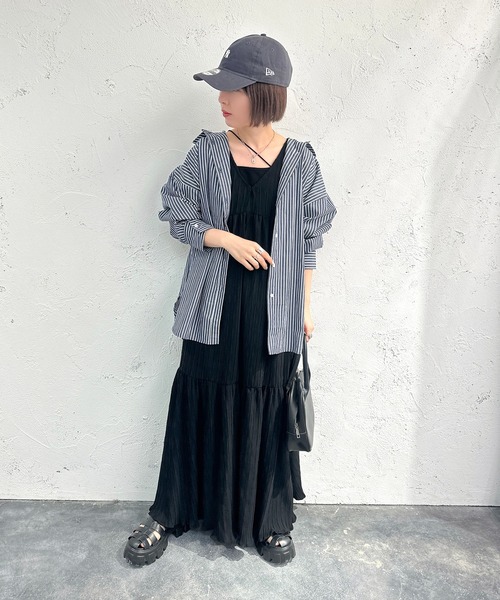 apres jour mignon(アプレジュールミニョン)の「プリーツ加工ワンピース【ZOZOTOWN限定アイテム】(ワンピース・レディース・ブラック/オレンジ系その他・フリー/X-LARGE)」の11枚目の写真