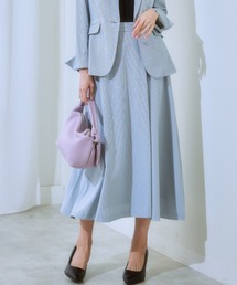 7days Life Styling | 【セットアップ対応・洗える】ロングフレアスカート（上下別売・吸汗速乾ストレッチコードレーンシリーズ）(スカート)