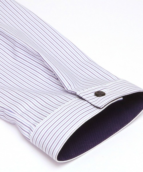 TOKYO SHIRTS(トウキョウシャツ)の「形態安定ノーアイロン スキッパー衿 七分袖ビジネスワイシャツ(ビジネスシャツ・レディース・パープル・XL/S/L/LL/M/XS)」の4枚目の写真