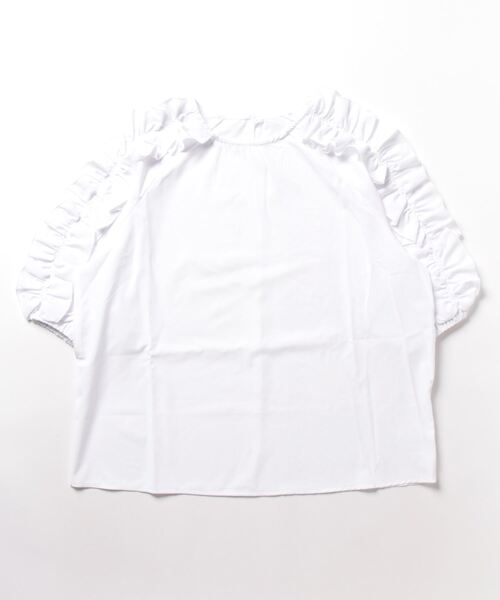 KOBE LETTUCE（コウベレタス）の「袖ギャザーフリルトップス（Tシャツ/カットソー・レディース・グレイッシュベージュ/ブラック系その他/ブラック/オフホワイト・FREE）」の18枚目の写真