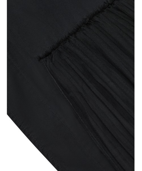 JNBY（ジェーエヌビーワイ）の「Urban and Feminine Stretch-cotton Dress（シャツワンピース・レディース・ホワイト/ブラック・36/38/40）」の5枚目の写真