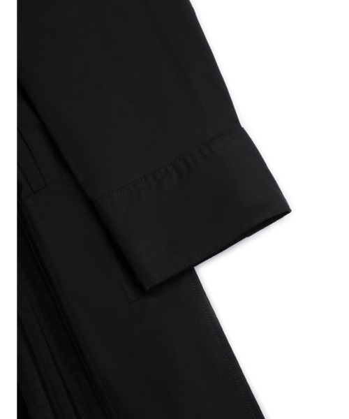 JNBY（ジェーエヌビーワイ）の「Urban and Feminine Stretch-cotton Dress（シャツワンピース・レディース・ホワイト/ブラック・36/38/40）」の21枚目の写真