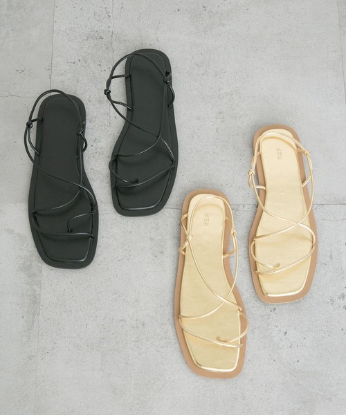 KBF（ケイビーエフ）の「ナローコードサンダル（サンダル・レディース・ブラック/ゴールド・36/38/37）」の12枚目の写真