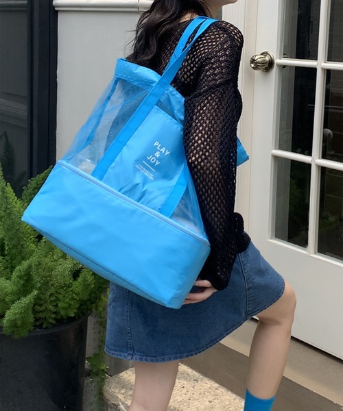 EPICKS（エピックス）の「多機能レジャービーチメッシュトート（トートバッグ・レディース・ブルー/ブラック/レッド/グリーン・FREE）」の13枚目の写真