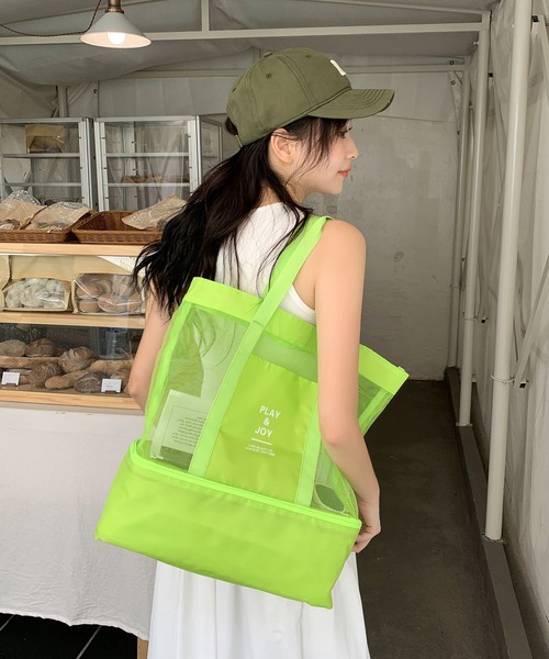 EPICKS（エピックス）の「多機能レジャービーチメッシュトート（トートバッグ・レディース・ブルー/ブラック/レッド/グリーン・FREE）」の7枚目の写真