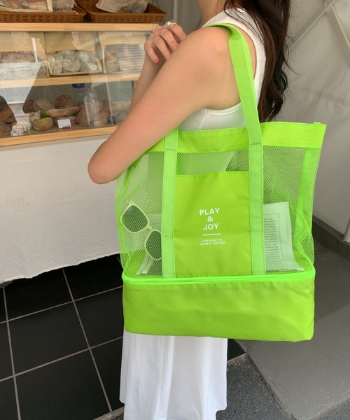 EPICKS（エピックス）の「多機能レジャービーチメッシュトート（トートバッグ・レディース・ブルー/ブラック/レッド/グリーン・FREE）」の9枚目の写真