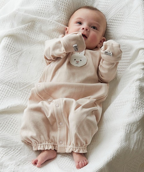 petit main（プティマイン）の「【オーガニック】アニマル2WAYオール（その他ベビーウェア・キッズ・ライトピンク/トップグレー/アイボリー・50-70cm）」の7枚目の写真