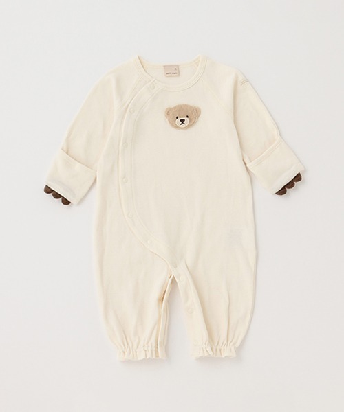 petit main（プティマイン）の「【オーガニック】アニマル2WAYオール（その他ベビーウェア・キッズ・ライトピンク/トップグレー/アイボリー・50-70cm）」の10枚目の写真