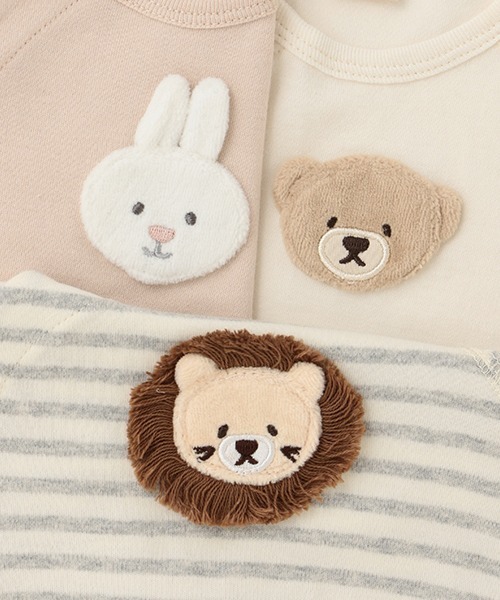 petit main（プティマイン）の「【オーガニック】アニマル2WAYオール（その他ベビーウェア・キッズ・ライトピンク/トップグレー/アイボリー・50-70cm）」の15枚目の写真