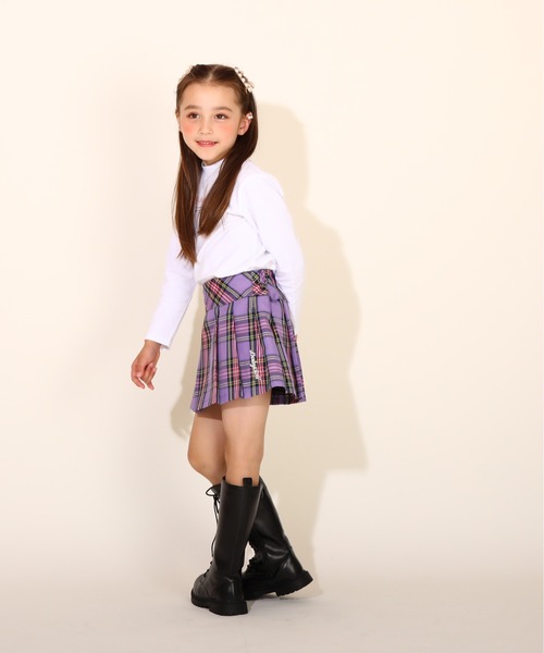 BABYDOLL（ベビードール）の「チェック スカート 8649K（スカート・キッズ・パープル/アッシュグレー/イエロー・140cm/130cm/80ｃｍ/120cm/150cm/110cm/100cm/90cm）」の12枚目の写真