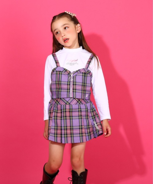 BABYDOLL（ベビードール）の「チェック スカート 8649K（スカート・キッズ・パープル/アッシュグレー/イエロー・140cm/130cm/80ｃｍ/120cm/150cm/110cm/100cm/90cm）」の9枚目の写真