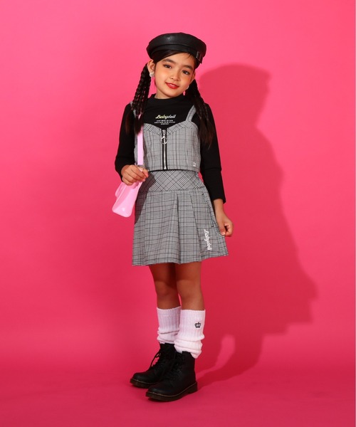 BABYDOLL（ベビードール）の「チェック スカート 8649K（スカート・キッズ・パープル/アッシュグレー/イエロー・140cm/130cm/80ｃｍ/120cm/150cm/110cm/100cm/90cm）」の15枚目の写真