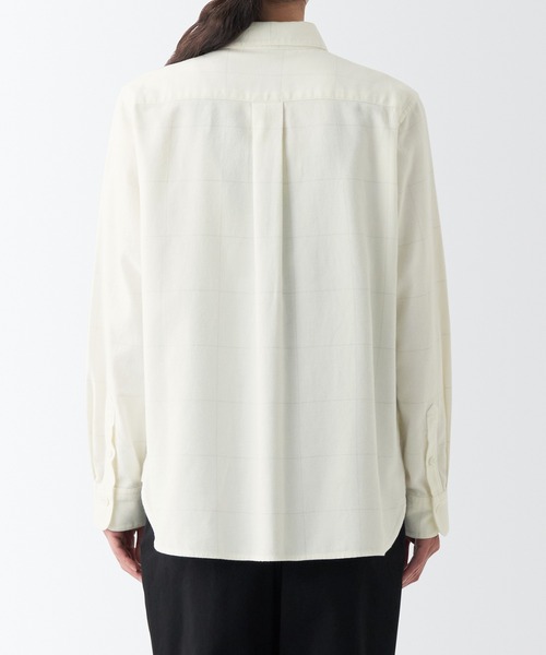 無印良品（ムジルシリョウヒン）の「両面起毛フランネルレギュラーカラー長袖シャツ（シャツ/ブラウス・レディース・イエロー系4/ホワイト系/レッド系2/オレンジ系/グリーン系1/グレー系7/グレー系6/ライトグレー系1・M/XS/L/XXL/XL/S）」の11枚目の写真