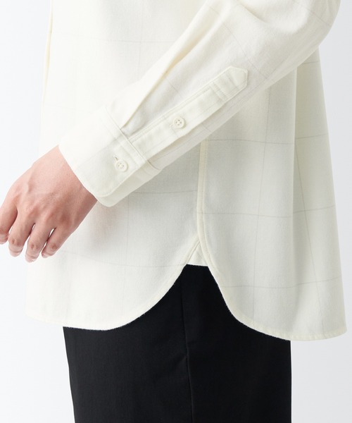 無印良品（ムジルシリョウヒン）の「両面起毛フランネルレギュラーカラー長袖シャツ（シャツ/ブラウス・レディース・イエロー系4/ホワイト系/レッド系2/オレンジ系/グリーン系1/グレー系7/グレー系6/ライトグレー系1・M/XS/L/XXL/XL/S）」の13枚目の写真