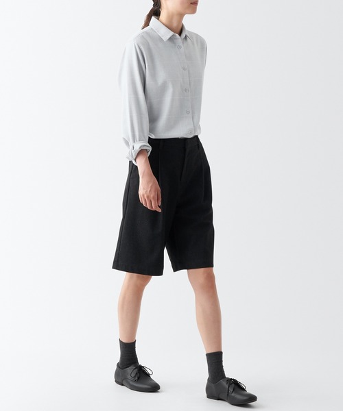 無印良品（ムジルシリョウヒン）の「両面起毛フランネルレギュラーカラー長袖シャツ（シャツ/ブラウス・レディース・イエロー系4/ホワイト系/レッド系2/オレンジ系/グリーン系1/グレー系7/グレー系6/ライトグレー系1・M/XS/L/XXL/XL/S）」の16枚目の写真