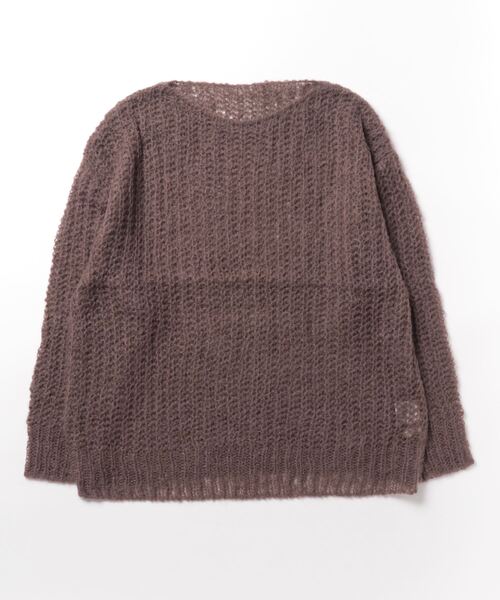 Doux archives（ドゥアルシーヴ）の「モヘヤ混ボートネックニット