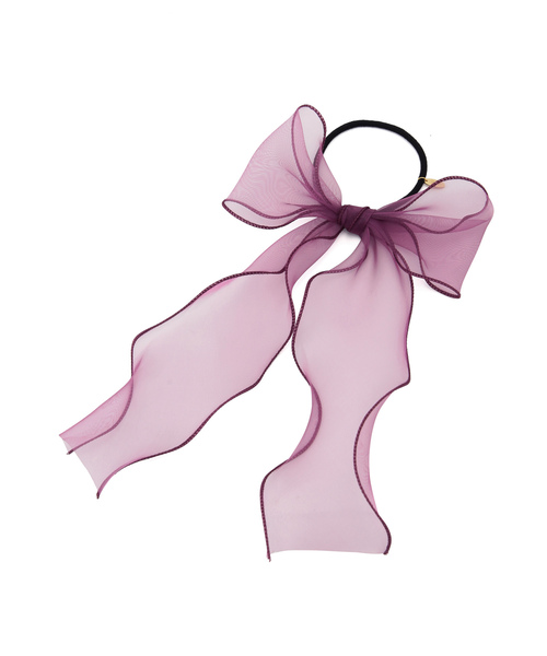 ROPE' PICNIC（ロペピクニック）の「シャイニーオーガンジーリボンポニー（ヘアゴム・レディース・ブラウン系その他3/グリーン系その他/ピンク系その他2・FREE）」の6枚目の写真