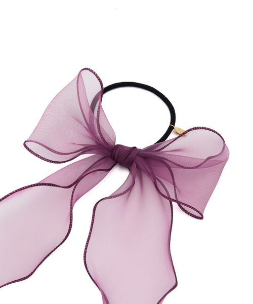 ROPE' PICNIC（ロペピクニック）の「シャイニーオーガンジーリボンポニー（ヘアゴム・レディース・ブラウン系その他3/グリーン系その他/ピンク系その他2・FREE）」の7枚目の写真