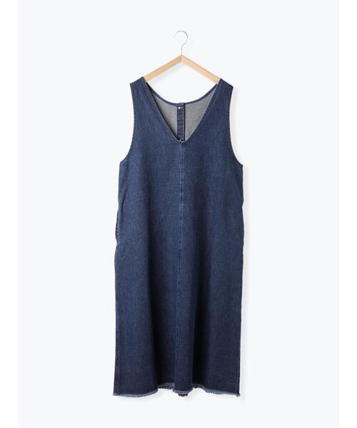Samansa Mos2（サマンサ モスモス）の「前後着デニムジャンパースカート（ワンピース・レディース・ネイビー/ブルー・F）」の18枚目の写真