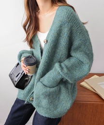 【美品】Spick&Span 23SS 片畔編みニットカーディガン グリーン 畦編みパールニットカーディガンsdpxyf2953 モカ – [公式]SAISON